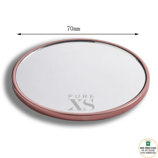 Gương mini tròn 1 mặt bằng thép in logo theo yêu cầu